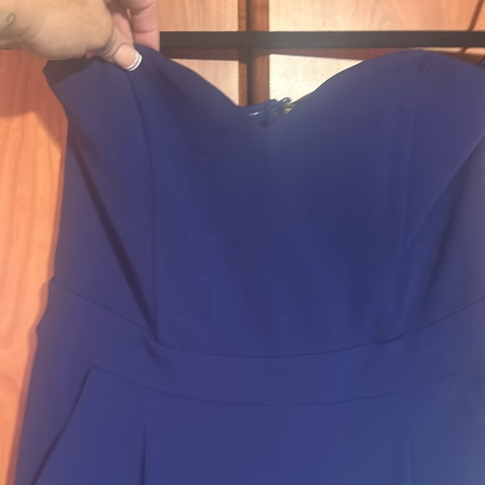 Express Blue Jumpsuit Modern Streamlined Design - Picture 2 of 3